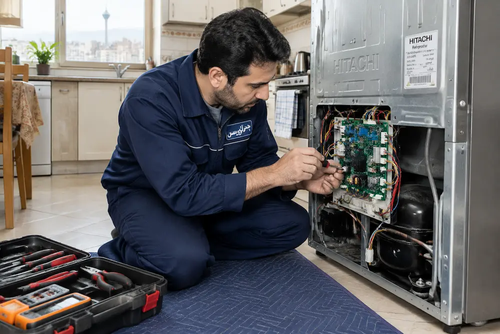 عیب یابی یخچال فریزر هیتاچی